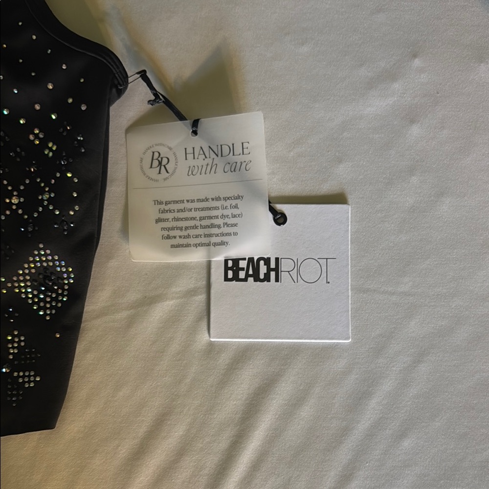 Beach Riot Black Rhinestone Tank Top - Picture 3 of 6